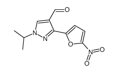 3-(5-nitrofuran-2-yl)-1-propan-2-ylpyrazole-4-carbaldehyde Structure