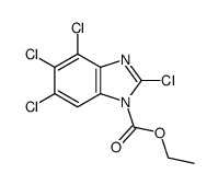 ethyl 2,4,5,6-tetrachlorobenzimidazole-1-carboxylate结构式