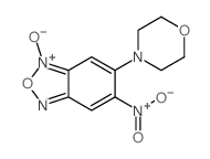 3-morpholin-4-yl-4-nitro-9-oxido-8-oxa-7-aza-9-azoniabicyclo[4.3.0]nona-2,4,6,9-tetraene structure