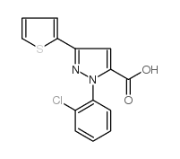 1-(2-chlorophenyl)-3-(thiophen-2-yl)-1h-pyrazole-5-carboxylic acid结构式