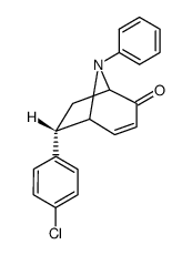 (S)-6-(4-Chloro-phenyl)-8-phenyl-8-aza-bicyclo[3.2.1]oct-3-en-2-one结构式