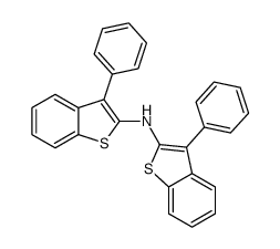 3-phenyl-N-(3-phenyl-1-benzothiophen-2-yl)-1-benzothiophen-2-amine结构式