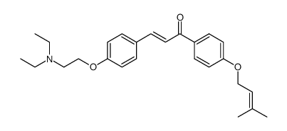 (E)-3-[4-(2-Diethylamino-ethoxy)-phenyl]-1-[4-(3-methyl-but-2-enyloxy)-phenyl]-propenone结构式