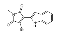 3-bromo-4-(1H-indol-2-yl)-1-methylpyrrole-2,5-dione结构式