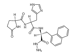 3-naphthalen-1-yl-2-[Nα-(5-oxo-prolyl)-histidylamino]-propionic acid hydrazide Structure