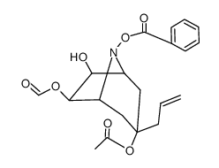 Benzoic acid 3-acetoxy-3-allyl-6-formyloxy-7-hydroxy-8-aza-bicyclo[3.2.1]oct-8-yl ester结构式