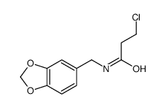 N-(1,3-Benzodioxol-5-ylmethyl)-3-chloropropanamide结构式