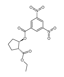 trans-2-[3,5-Dinitro-benzoyloxy]-cyclopentan-carbonsaeure-(1)-aethylester Structure