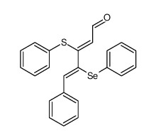 5-phenyl-4-phenylselanyl-3-phenylsulfanylpenta-2,4-dienal结构式