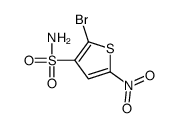 2-bromo-5-nitrothiophene-3-sulfonamide结构式