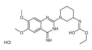 ethyl N-[1-(4-amino-6,7-dimethoxyquinazolin-2-yl)piperidin-3-yl]carbamate,hydrochloride结构式