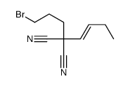 2-(3-bromopropyl)-2-but-1-enylpropanedinitrile结构式