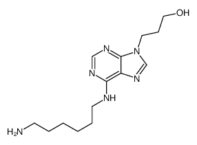3-[6-(6-aminohexylamino)purin-9-yl]propan-1-ol结构式
