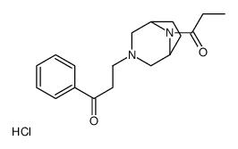 1-phenyl-3-(8-propanoyl-8-aza-3-azoniabicyclo[3.2.1]octan-3-yl)propan-1-one,chloride结构式