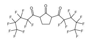 2,5-bis(2,2,3,3,4,4,5,5,5-nonafluoropentanoyl)cyclopentan-1-one结构式