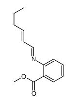 methyl 2-(2-hexenylideneamino)benzoate结构式