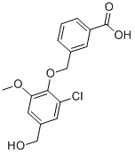 3-[[2-chloro-4-(hydroxymethyl)-6-methoxyphenoxy]methyl]-benzoic acid结构式