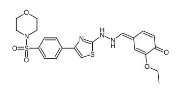 2-ethoxy-4-[[2-[4-(4-morpholin-4-ylsulfonylphenyl)-1,3-thiazol-2-yl]hydrazinyl]methylidene]cyclohexa-2,5-dien-1-one Structure