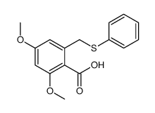 2,4-dimethoxy-6-(phenylsulfanylmethyl)benzoic acid结构式