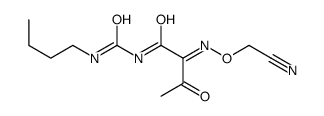 N-(butylcarbamoyl)-2-(cyanomethoxyimino)-3-oxobutanamide Structure