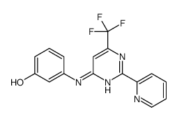 3-[[2-pyridin-2-yl-6-(trifluoromethyl)pyrimidin-4-yl]amino]phenol结构式