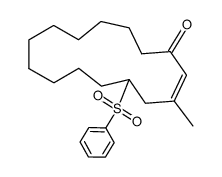 3-methyl-5-(phenylsulfonyl)cyclopentadec-2-en-1-one Structure