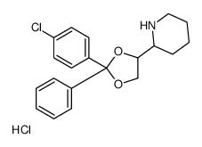 2-[2-(4-chlorophenyl)-2-phenyl-1,3-dioxolan-4-yl]piperidin-1-ium,chloride Structure