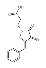3-(4-benzylidene-2,3-dioxo-pyrrolidin-1-yl)propanoic acid structure