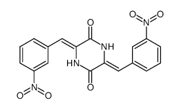 3,6-bis-(3-nitro-benzylidene)-piperazine-2,5-dione Structure