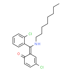 2-(Octylimino-(2-chlorophenyl)methyl)-4-chlorophenol结构式
