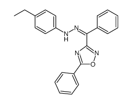 N-(4-Ethyl-phenyl)-N'-[1-phenyl-1-(5-phenyl-[1,2,4]oxadiazol-3-yl)-meth-(Z)-ylidene]-hydrazine结构式