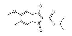 3-氯-5-甲氧基-6-甲基苯并[b]噻吩-2-羧酸异丙酯 1-氧化物结构式
