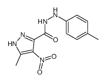 5-Methyl-4-nitro-1H-pyrazole-3-carboxylic acid 2-(4-methylphenyl)hydra zide结构式