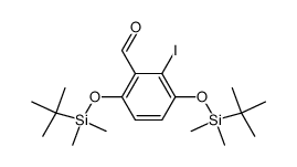 2-iodo-3,6-bis[(tert-butyldimethylsilyl)oxy]benzaldehyde结构式