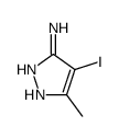 4-Iodo-5-Methyl-1H-pyrazol-3-ylamine结构式