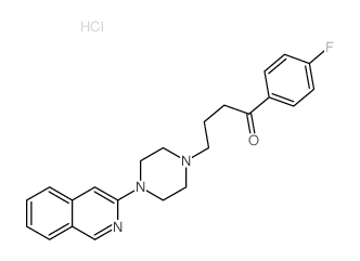 1-Butanone,1-(4-fluorophenyl)-4-[4-(3-isoquinolinyl)-1-piperazinyl]-, hydrochloride (1:1) Structure