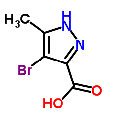 5-甲基-4-溴-1H-吡唑-3-羧酸结构式