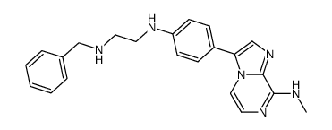 N-Benzyl-N'-[4-(8-methylamino-imidazo[1,2-a]pyrazin-3-yl)-phenyl]-ethane-1,2-diamine结构式