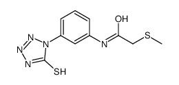 N-[3-(2,5-dihydro-5-thioxo-1H-tetrazol-1-yl)phenyl]-2-(methylthio)acetamide结构式
