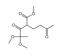 methyl 2-(2,2-dimethoxypropanoyl)-5-oxohexanoate结构式