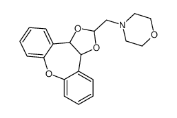 2-(Morpholinomethyl)dibenz(2,3:6,7)-3a,12b-dihydrooxepin(4,5-d)-1,3-dioxolane结构式