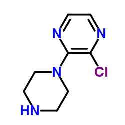 2-Chloro-3-(piperazin-1-yl)pyrazine Structure