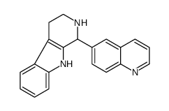 1-quinolin-6-yl-2,3,4,9-tetrahydro-1H-pyrido[3,4-b]indole结构式