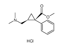 Cyclopropanecarboxylic acid, 2-[(dimethylamino)methyl]-1-phenyl-, methyl ester, hydrochloride, cis Structure