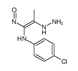 4-chloro-N-[(E)-2-hydrazinyl-1-nitrosoprop-1-enyl]aniline结构式