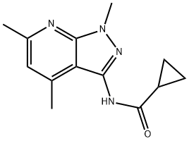 n-(1,4,6-trimethyl-1h-pyrazolo[3,4-b]pyridin-3-yl)cyclopropanecarboxamide structure