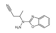3-[amino(1,3-benzoxazol-2-yl)amino]butanenitrile Structure