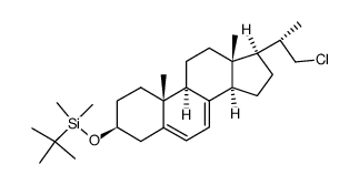 3β-(tert-Butyldimethylsilyloxy)-22-chlor-23,24-dinorchola-5,7-dien Structure