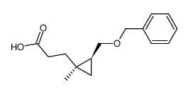 trans-2-(benzyloxymethyl)-1-methylcyclopropanepropanoic acid结构式