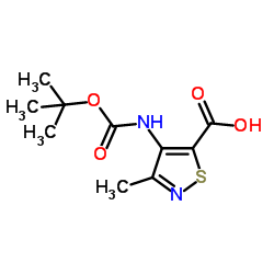 3-Methyl-4-({[(2-methyl-2-propanyl)oxy]carbonyl}amino)-1,2-thiazole-5-carboxylic acid Structure